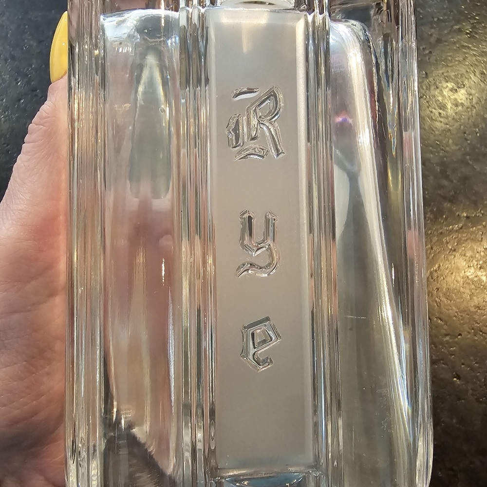Vintage '30s-40s MCM Fostoria Sunray hand blown glass "Rye" decanter - Picture 13 of 16